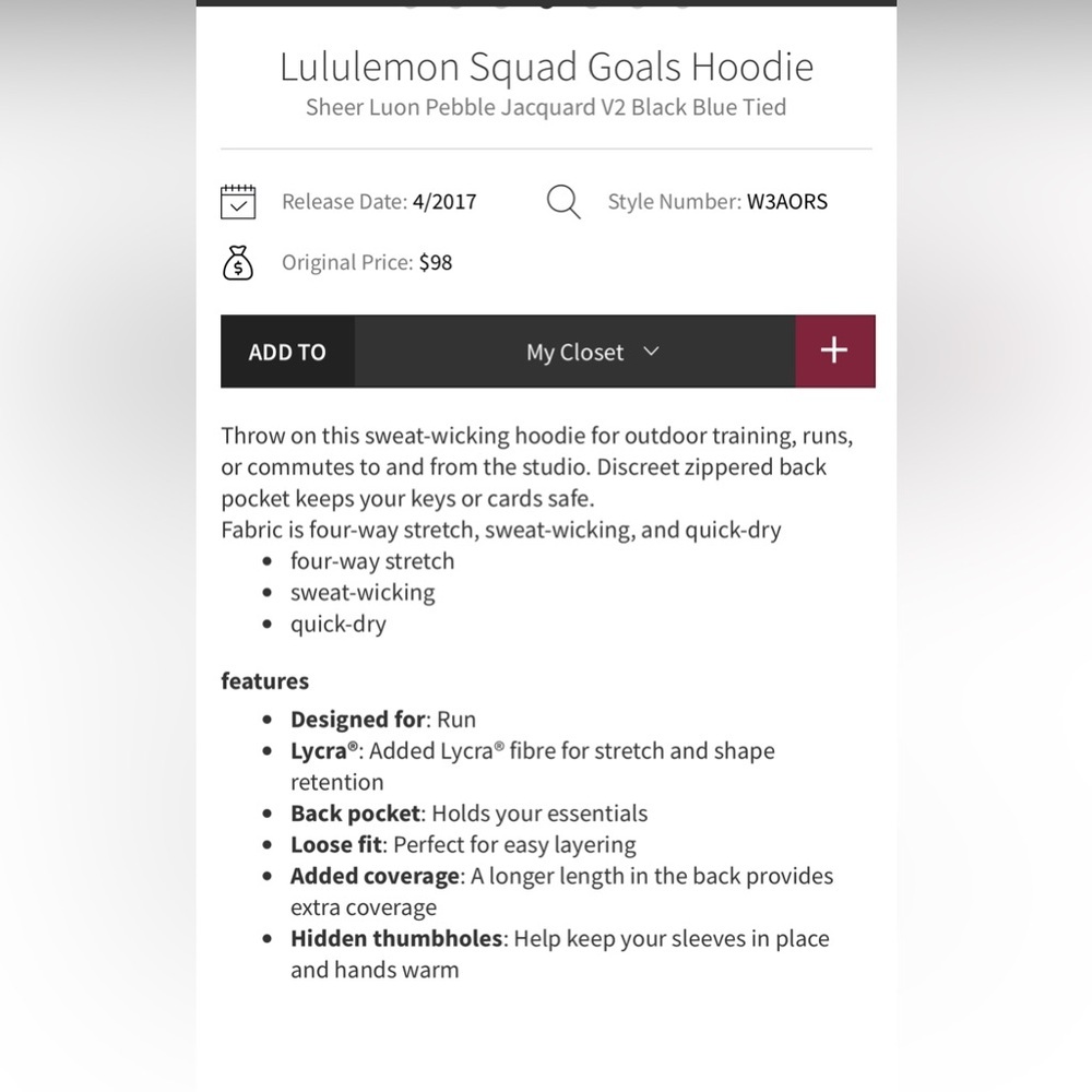Lululemon Squad Goals Hoodie - Picture 5 of 5